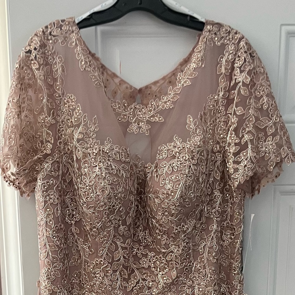 Mother Of Bride Dress in Champagne from Camille La Vie NWT Size 18 plus.